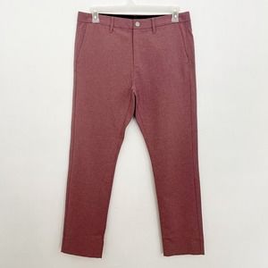 Bonobos Golf Dress Pants Mens Size 33x30 Red Flat Front Straight Leg